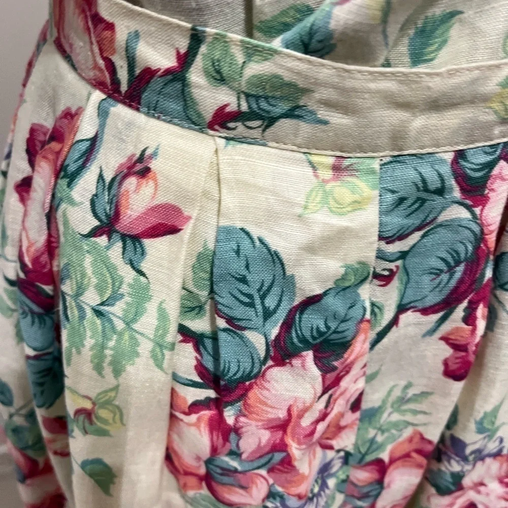 Components Susan Bristol vintage cottagecore prairie floral print linen 2-piece.